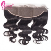 Virgin Brazilian Body Wave Human Hair Ear To Ear Lace Frontal Closure 13x4 Bleached Knots With Baby Hair