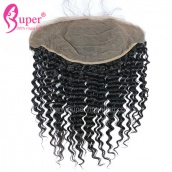 13x6 Deep Wave Frontal Natural Brazilian Virgin Remy Human Hair Ear To Ear Lace Frontals Free Part