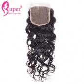 4X4 Swiss Lace Top Closures Water Wave 100 Virgin Human Hair Best Weave Closure Piece