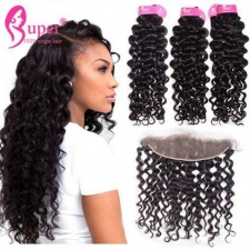 13x4 Pre Plucked Lace Frontal And Bundle Deal Brazilian Remy Human Hair Weave Jerry Curl