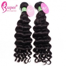 Natural Human Hair Deep Wave Premium Peruvian Virgin Remy Hair Extensions 3 or 4 Bundle Deals For Sale Cabelo Humano