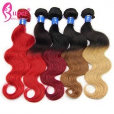 Colored Ombre Brazilian Body Wave Cheap Human Hair Extensions 3 or 4 Bundle Deals For Sale
