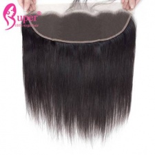 Unprocessed Straight Virgin Human Hair Lace Frontal Closure 13X4 With Baby Hair Natural Part For Sale