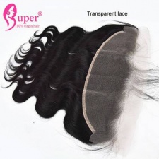 Transparent Lace Frontals 13x4 Ear To Ear Peruvian Body Wave Virgin Human Hair Natural Hairline