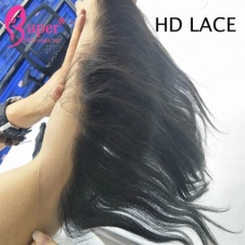 HD Swiss Thin Skin Lace Frontal 13x4 Raw Virgin Human Hair Brazilian Straight