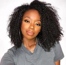 Glueless U Part Wig Brazilian Afro Kinky Curly Human Hair Pixie Cut Half Wigs For Black Women