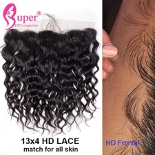 HD Lace Frontal 13x4 Jerry Curl Real Hair 3 Part Transparent Frontals For Black Women