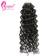 Deep Wave Curly Tape In Human Hair Extensions 20 Piece Near Me In Store